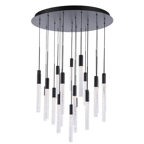 Modern Forms by WAC Lighting Magic Black LED Multi-Light Pendant by Modern Forms PD-35621-BK