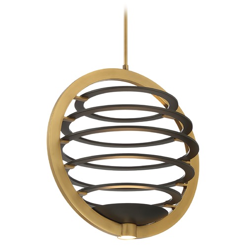 Ombra Brass & Black LED Pendant by Eurofase Lighting