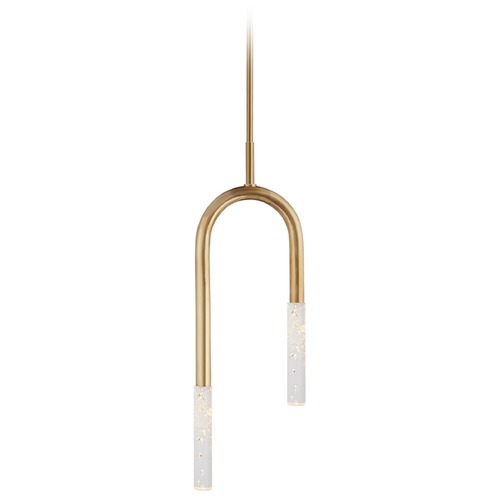 Visual Comfort Signature Collection Kelly Wearstler Rousseau Asymmetric Pendant in Brass by Visual Comfort Signature KW5590ABSG
