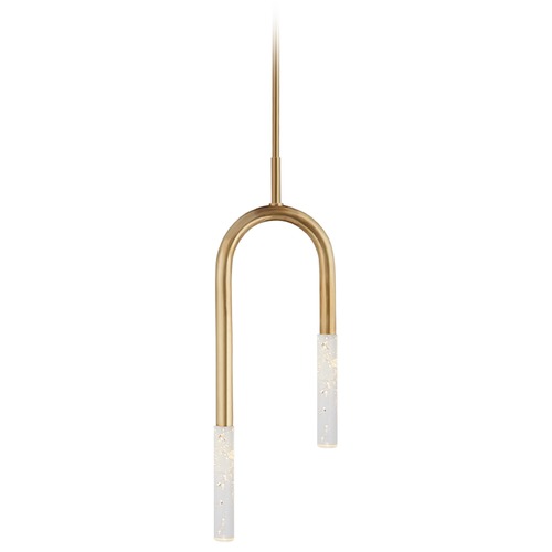 Kelly Wearstler Rousseau Asymmetric Pendant in Brass by Visual Comfort Signature