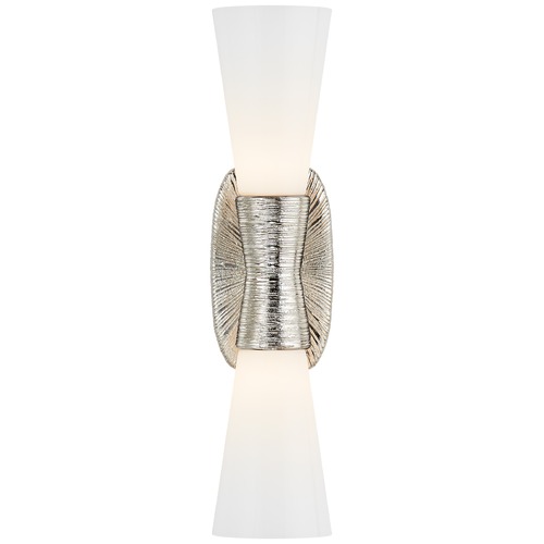 Visual Comfort Signature Collection Kelly Wearstler Utopia Bath Sconce in Nickel by Visual Comfort Signature KW2047PNWG