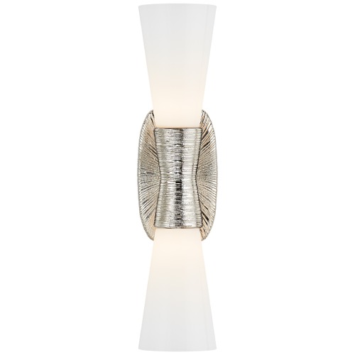 Kelly Wearstler Utopia Bath Sconce in Nickel by Visual Comfort Signature