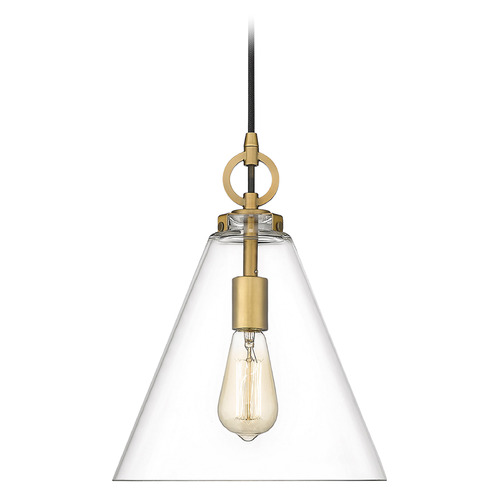 Harper Rubbed Brass Pendant by Z-Lite