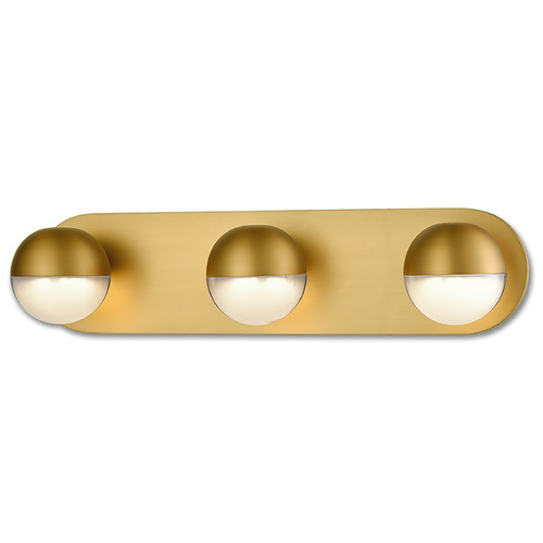 Pluto Brushed Gold LED Bathroom Light by Kuzco Lighting