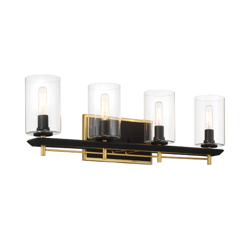 Sable Point 4-Light Vanity Light in Sand Coal & Gold by Metropolitan
