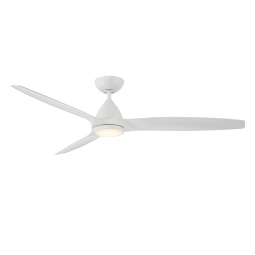 Modern Forms Skylark Matte White LED Ceiling Fan with Light
