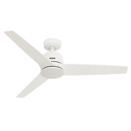 Hunter Fan Company Malden Matte White Ceiling Fan Without Light
