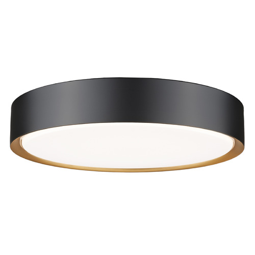 Z-Lite Kawan Matte Black & Modern Gold LED Flushmount Light