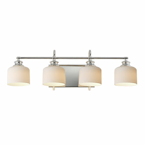 Bisque 4-Light Bath Light in Polished Nickel by Maxim Lighting