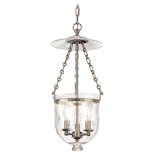 Hudson Valley Lighting Hampton Historic Nickel Pendant by Hudson Valley Lighting 252-HN-C3
