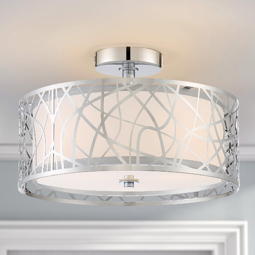 Abode Polished Chrome Semi-Flush by Quoizel Lighting