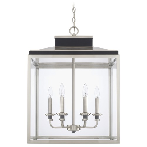 Tux 20-Inch Wide Lantern in Black Tie by Capital Lighting