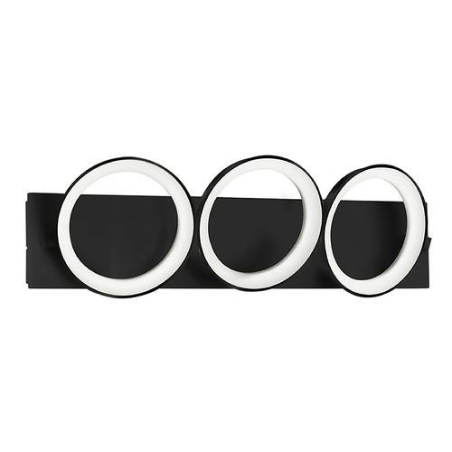 Oros Black LED Vertical Bathroom Light by Kuzco Lighting