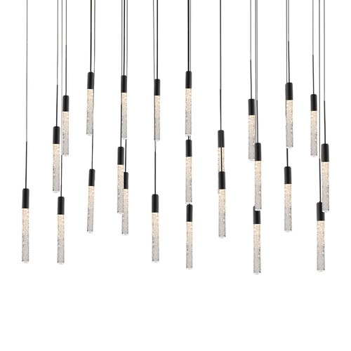 Modern Forms by WAC Lighting Magic Black LED Multi-Light Pendant by Modern Forms PD-35623L-BK