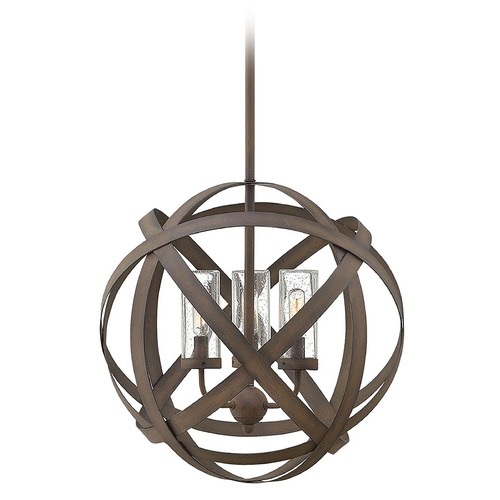 Hinkley Carson 12V Medium Orb Chandelier in Vintage Iron by Hinkley Lighting 29703VI-LV