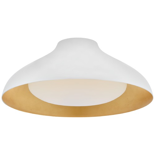Visual Comfort Signature Collection Aerin Agnes 18-Inch Flush Mount in Plaster White by Visual Comfort Signature ARN4351PWSWG