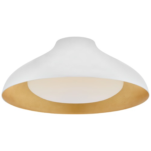 Aerin Agnes 18-Inch Flush Mount in Plaster White by Visual Comfort Signature
