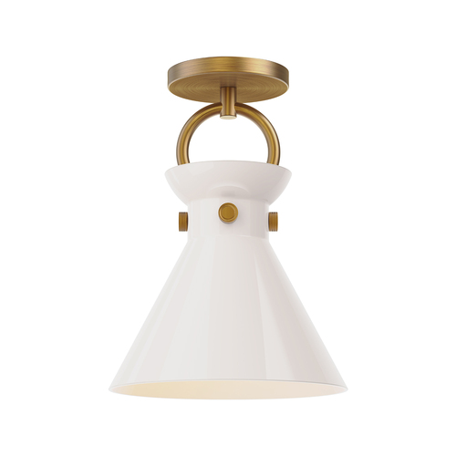 Alora Lighting Emerson Aged Gold Semi-Flushmount Light
