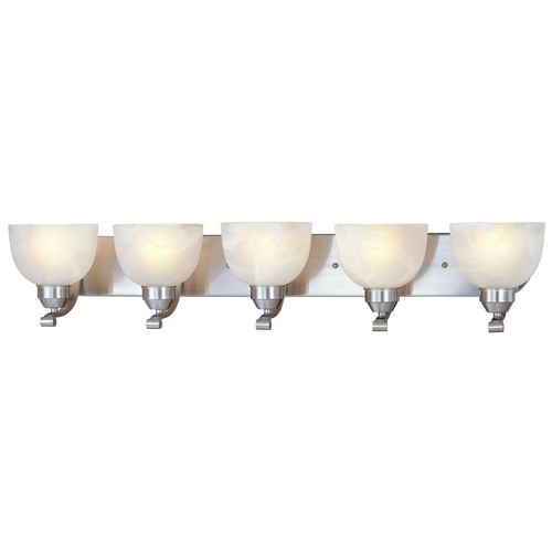 5-Light Bathroom Light in Brushed Nickel by Minka Lavery