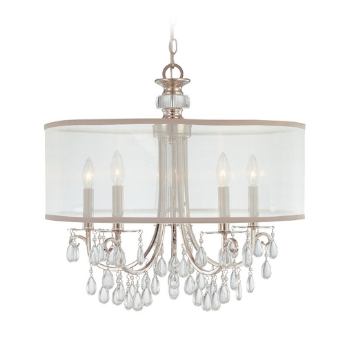 Crystorama Lighting Hampton Crystal Chandelier in Polished Chrome by Crystorama Lighting 5625-CH