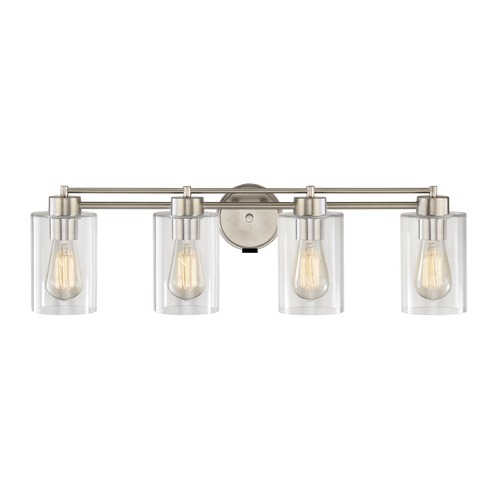 Design Classics Lighting Satin Nickel Bathroom Light 704-09 GL1040C