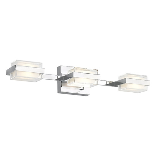 Visual Comfort Modern Collection Visual Comfort Modern Collection Sean Lavin Kamden Chrome LED Vertical Bathroom Light 700BCKMD3HC-LED930