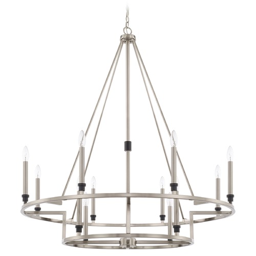 Tux 40-Inch Wide Chandelier in Black Tie by Capital Lighting