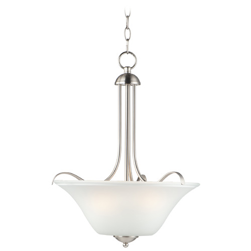 Maxim Lighting Vital Satin Nickel Pendant Light with Bowl / Dome Shade