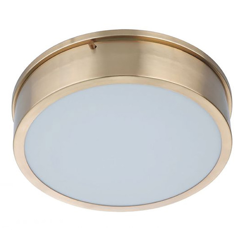 Fenn Satin Brass LED Flush Mount by Craftmade Lighting