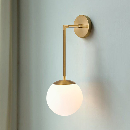 Hinkley Warby 21.75-Inch Adjustable Sconce in Heritage Brass with Opal Glass by Hinkley Lighting 3742HB-WH