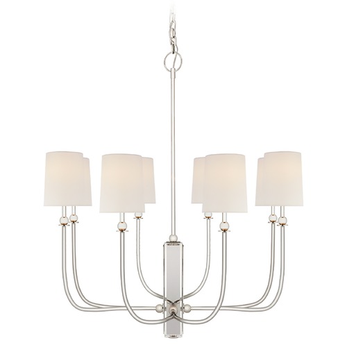Visual Comfort Signature Collection Thomas OBrien Hulton Chandelier in Polished Nickel by Visual Comfort Signature TOB5190PNL