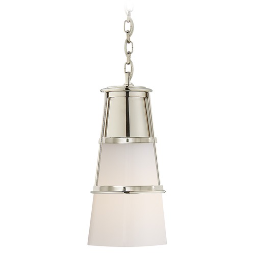 Thomas OBrien Robinson Pendant in Polished Nickel by Visual Comfort Signature