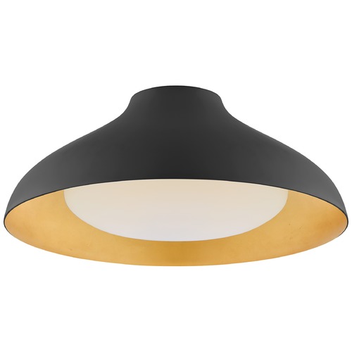 Aerin Agnes 18-Inch Flush Mount in Matte Black by Visual Comfort Signature
