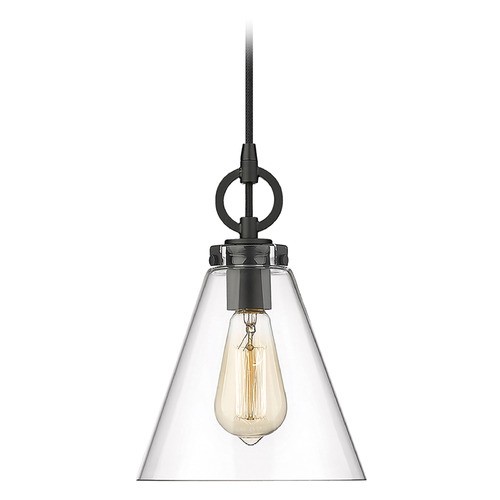 Harper Matte Black Mini Pendant by Z-Lite