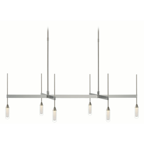 Visual Comfort Signature Collection Peter Bristol Overture Linear Chandelier in Nickel by VC Signature PB5045PN-CG