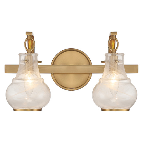 Adams 15.50-Inch Bath Light in Warm Brass by Savoy House