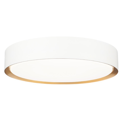 Z-Lite Kawan Matte White & Modern Gold LED Flushmount Light