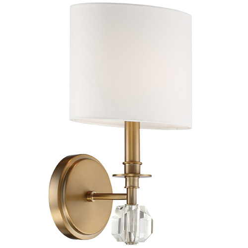 Crystorama Lighting Chimes Aged Brass Sconce