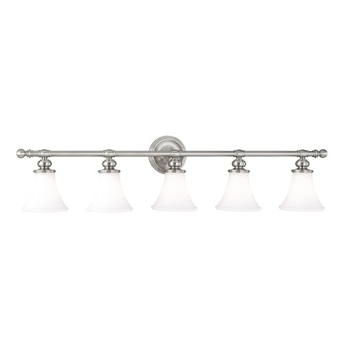 Hudson Valley Lighting Weston 5-Light Bath Light in Satin Nickel by Hudson Valley Lighting 4505-SN