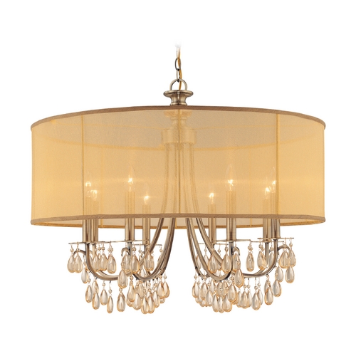 Crystorama Lighting Hampton Crystal Chandelier in Antique Brass by Crystorama Lighting 5628-AB