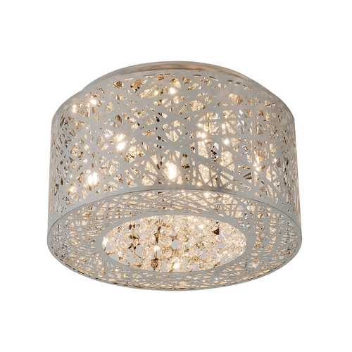 Inca 15.75-Inch Halogen Flush Mount in Chrome by ET2 Lighting