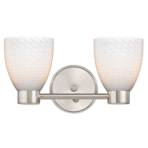 Design Classics Lighting Aon Fuse Contemporary Satin Nickel Bathroom Light with Bell Glass 1802-09 GL1020MB