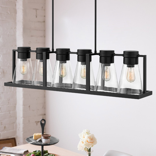 Hinkley Refinery 6-Light Black Chandelier by Hinkley Lighting 63306BK-CL