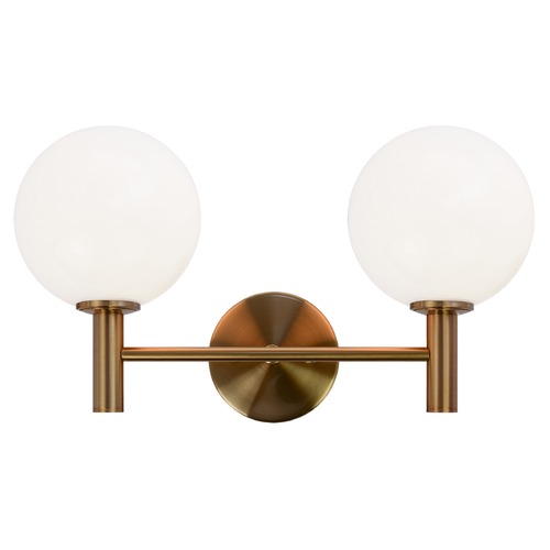 Cosmo Aged Gold Bathroom Light by Matteo Lighting