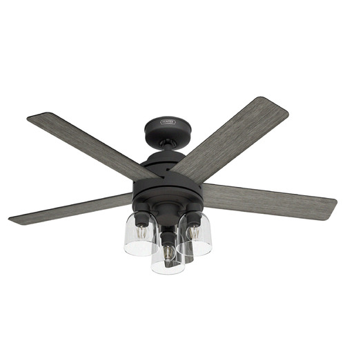 Hunter Fan Company Lochemeade Matte Black LED Ceiling Fan with Light