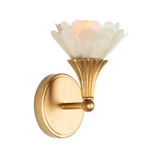 Kalco Lighting Flora Modern Gold Sconce