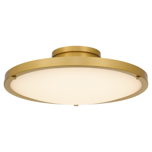 Quoizel Lighting Donne Brushed Gold LED Semi-Flushmount Light