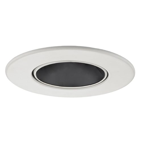Recesso Lighting by Dolan Designs Adjustable Black Reflector Trim for 3.5-Inch Recessed Cans T350B-WH