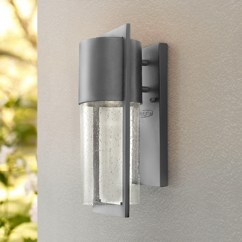 Seeded Glass Outdoor Wall Light Grey by Hinkley Lighting