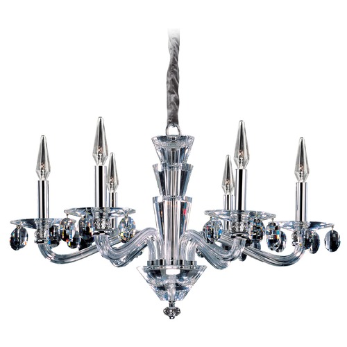 Art Deco Crystal Chandelier Chrome Fanshawe by Allegri Crystal